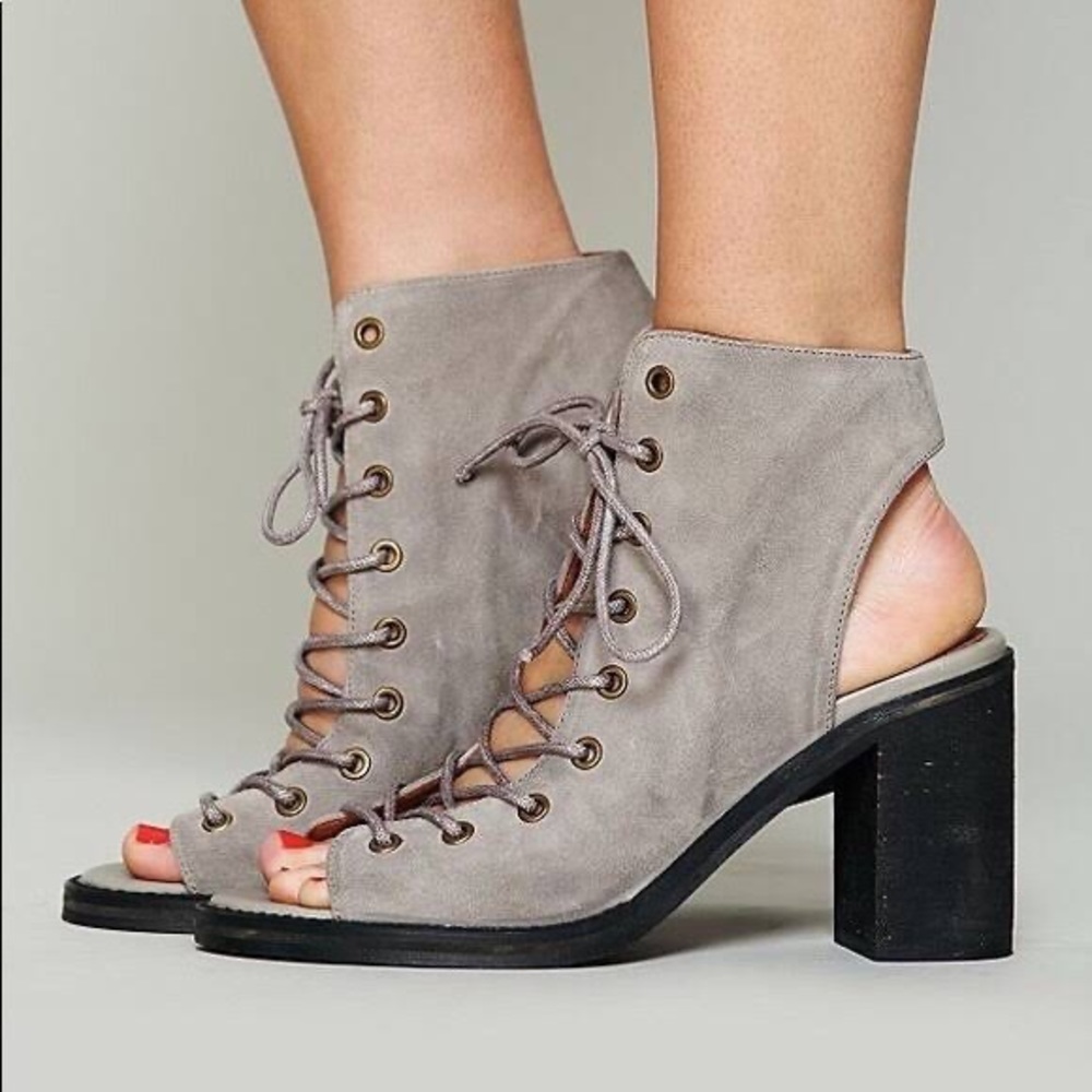 Jeffrey Campbell Free People Lace Up Minimal Heels
